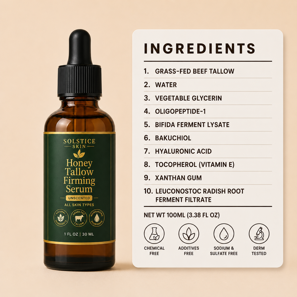 Organic Grass-Fed Tallow Firming Serum