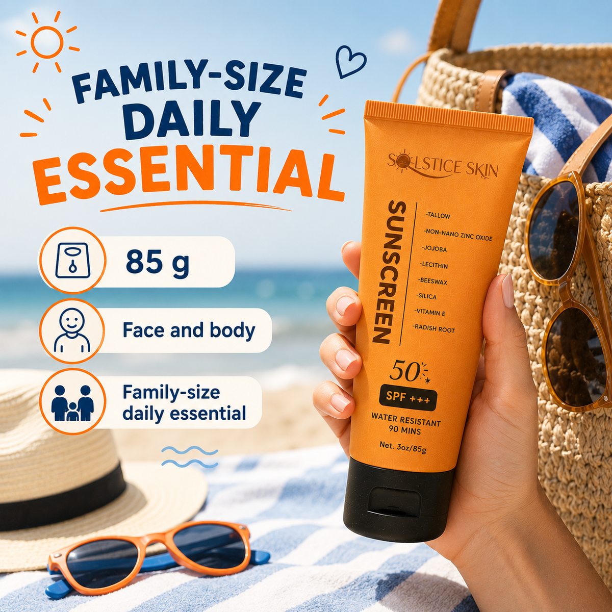 Mineral SPF 50 Sunscreen for Kids & Sensitive Skin