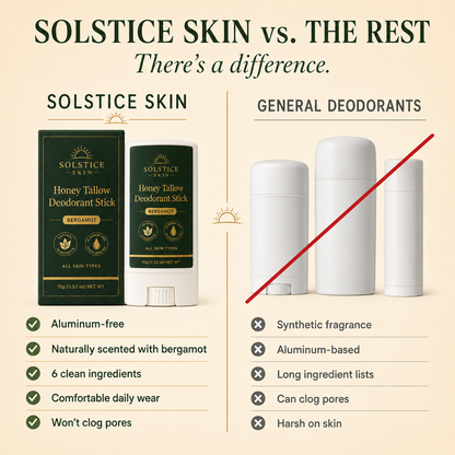 Organic Honey Tallow Deodorant Stick