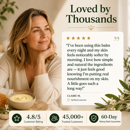 Organic Grass-Fed Tallow Balm with Raw Honey (Unscented)