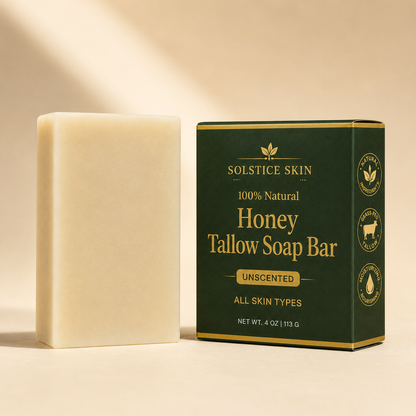 Organic Grass-Fed Tallow Soap Bar (Unscented)