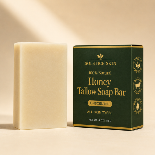 Organic Grass-Fed Tallow Soap Bar (Unscented)