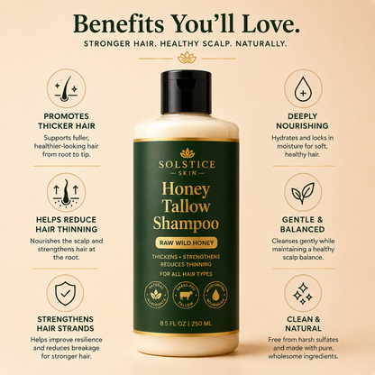 Organic Grass-Fed Tallow & Wild Honey Shampoo