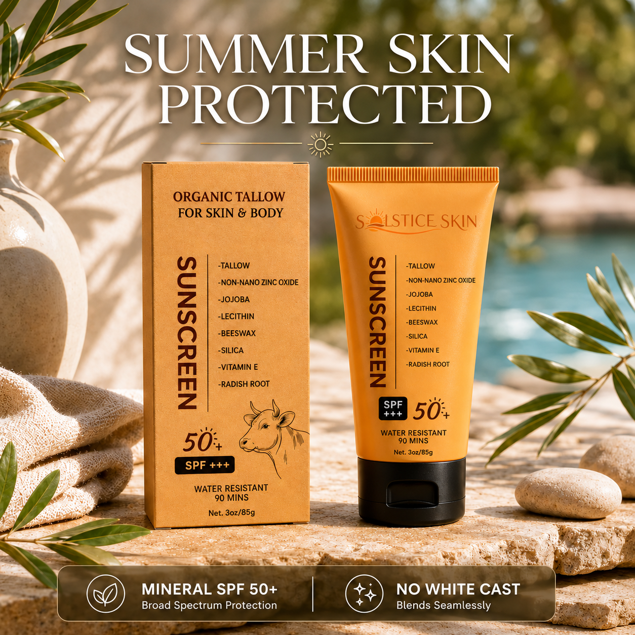 Solstice Skin Daily Defense Tallow SPF 50