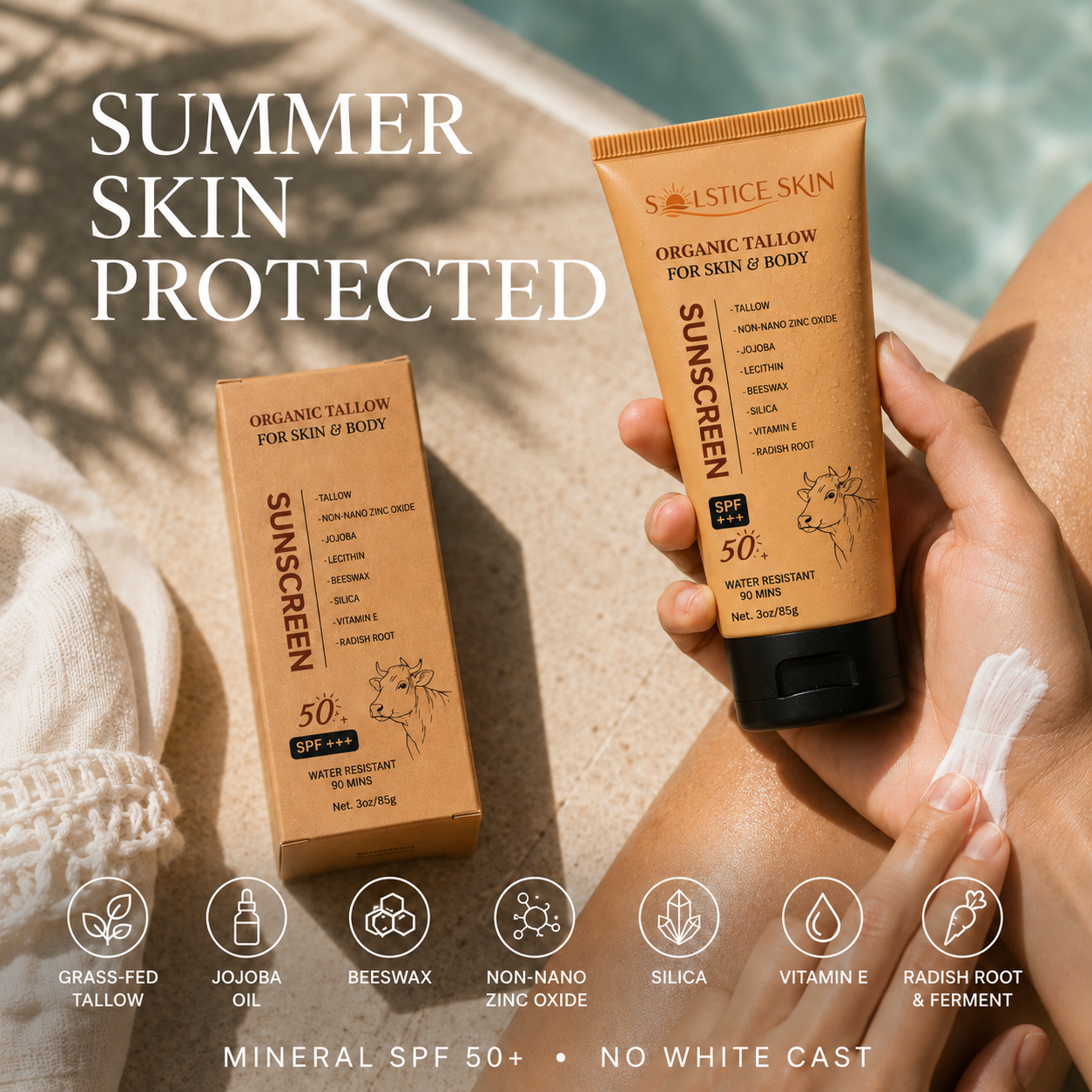 Solstice Skin Daily Defense Tallow SPF 50