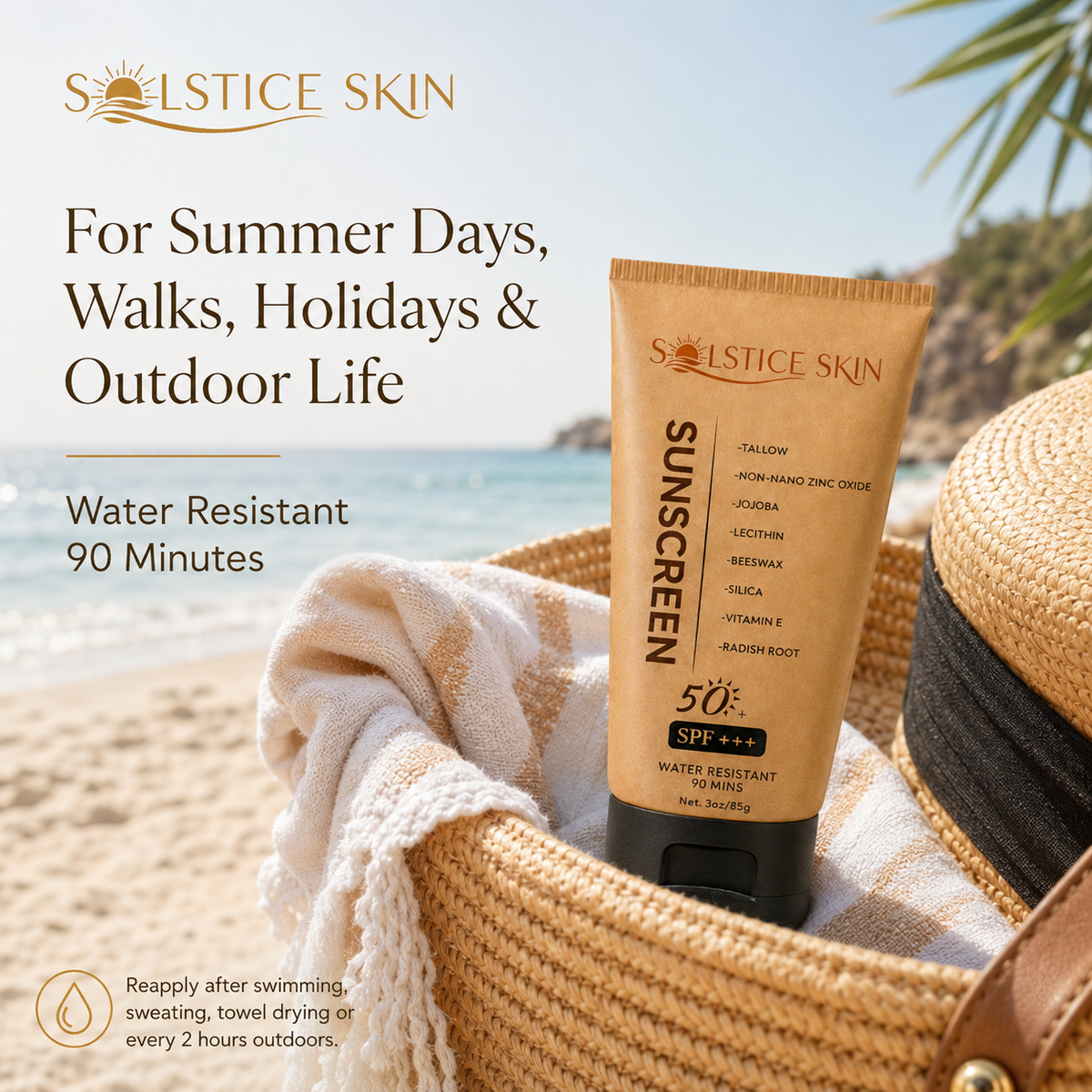 Organic Tallow SPF50 Sunscreen Made With Ingredients You Can Trust