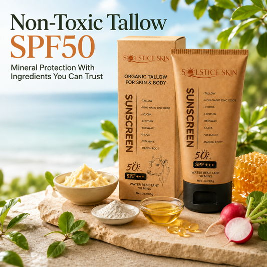 Organic Tallow SPF50 Sunscreen Made With Ingredients You Can Trust