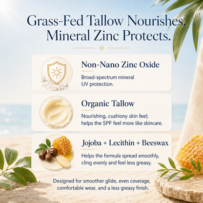 Organic Tallow SPF50 Sunscreen Made With Ingredients You Can Trust