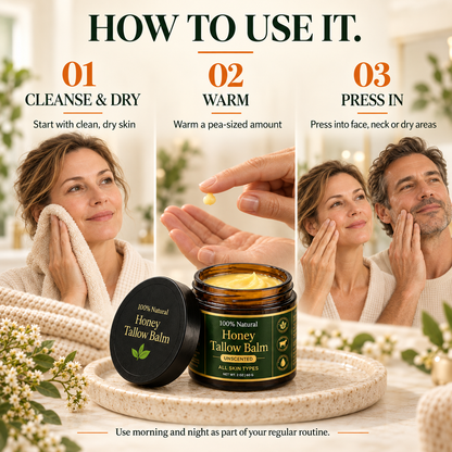 6 in 1 Daily Defence Organic Tallow Honey Balm (Unscented)